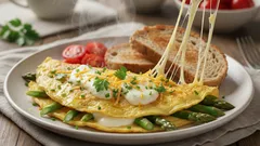 Omeleta so špargľou za 10 minút: ľahké raňajky, ktoré naozaj zasýtia